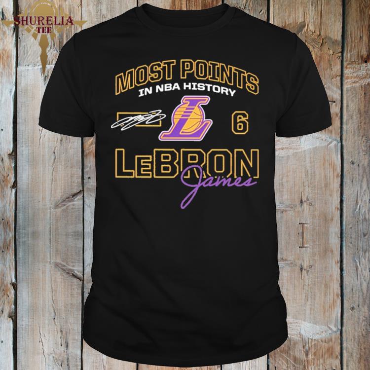 Official Most points in nba history lebron james shirt